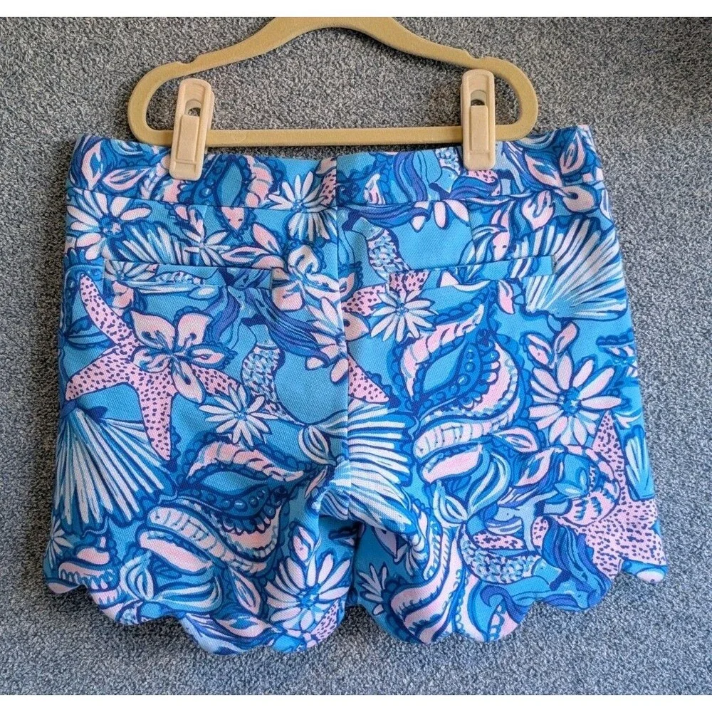Lilly Pulitzer 00 Blue Sound The Sirens Buttercup Scallop Hem 5